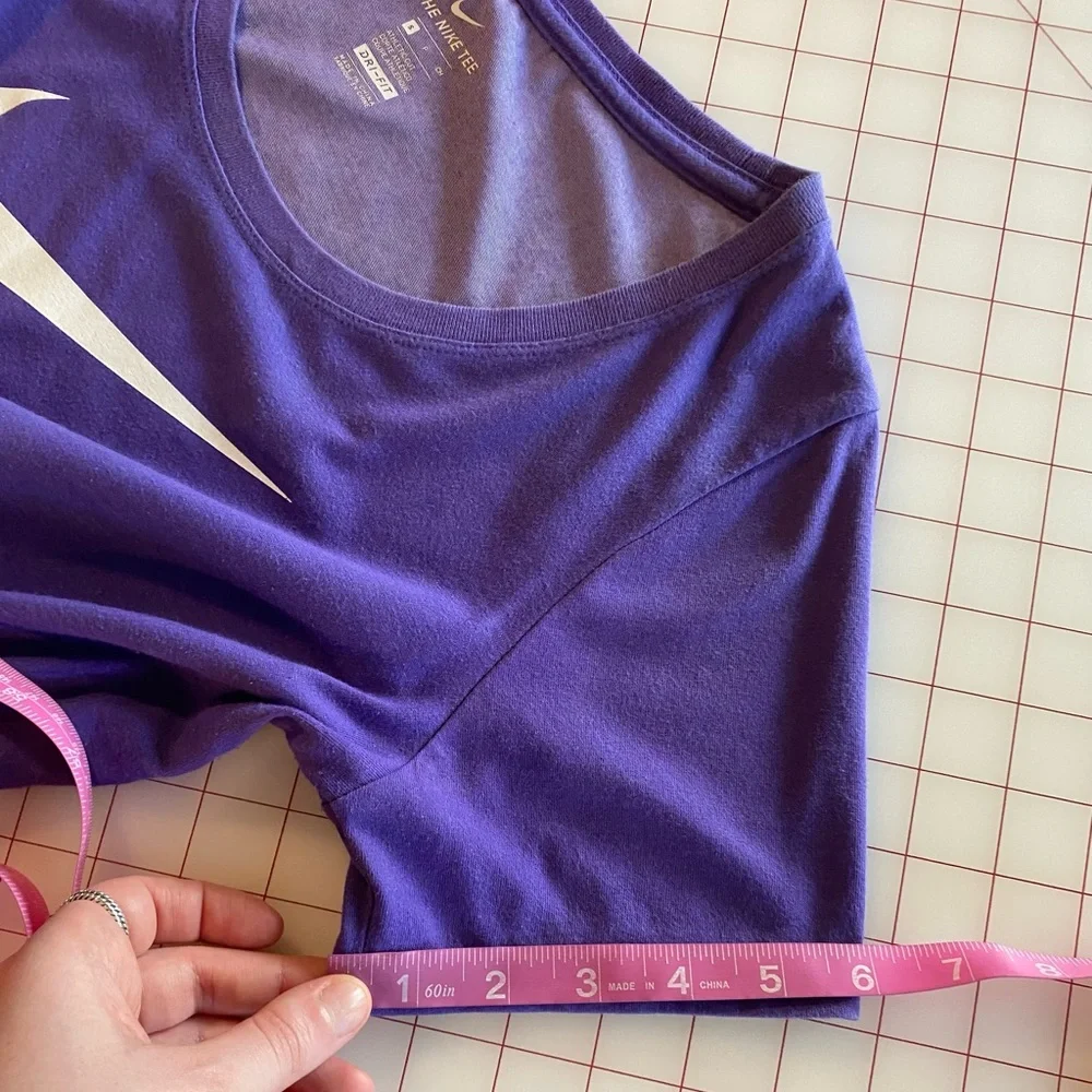 Nike purple and white just do it size small S short sleeve casual workout